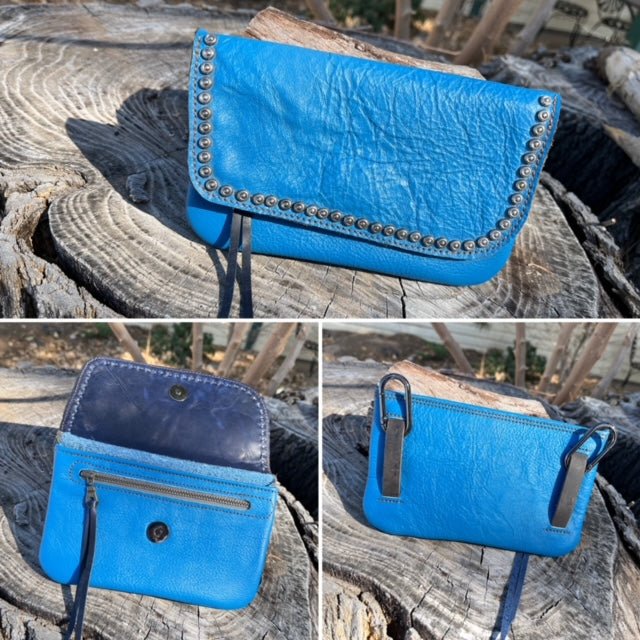Hipster - Phone Case/ Bright Blue with Rope Spots