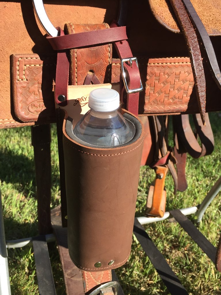 Water Hole: Premium Leather Saddle Drink Holder