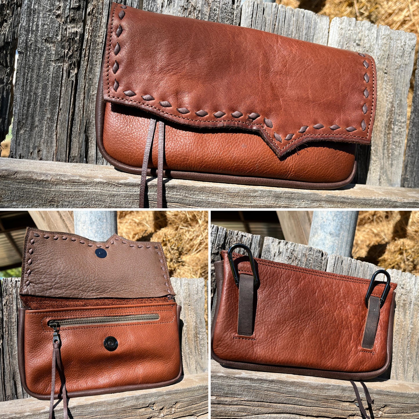 Hipster XL -Whiskey with cocoa buckstitch