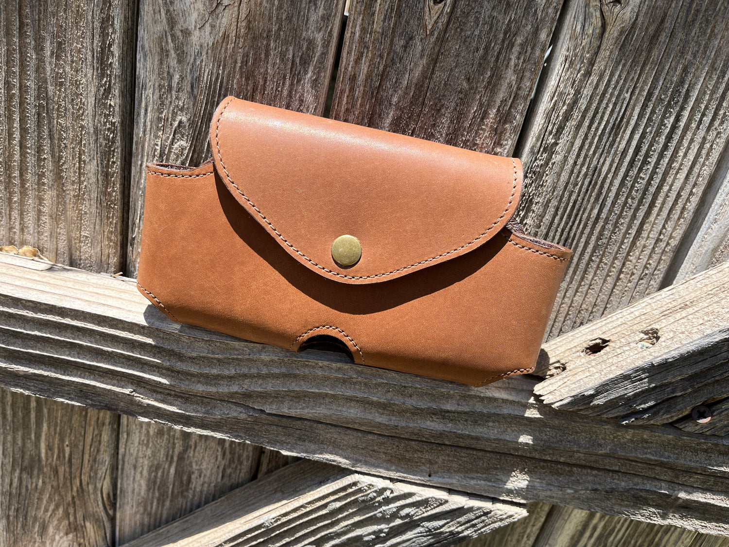 Horizontal leather phone case