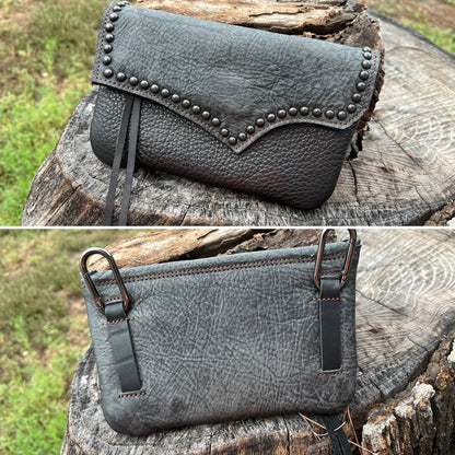 Hipster - Grey over black with black spots