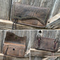 Hipster XL - Brown  LR over sand with antique brass spots