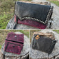 Hipster- Black over purple with silver spots