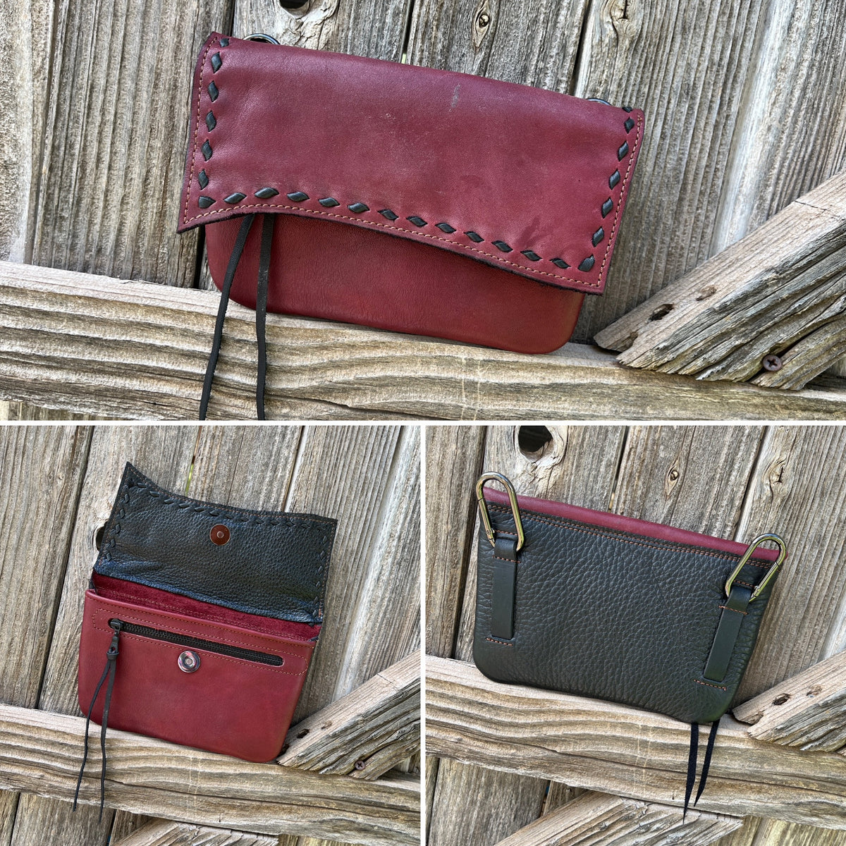 Hipster-Burgundy with Black buckstitch