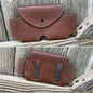 Phone holster - hair print brown leather