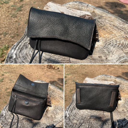 Hipster - Leather Phone Case/ Black