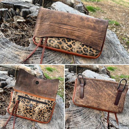 Hipster XL - Roan over Cheetah with a whiskey gusset