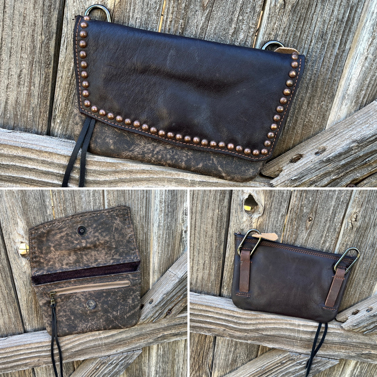 Hipster- Expresso over brown LL with antique copper spots