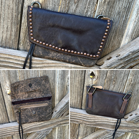 Hipster- Expresso over brown LL with antique copper spots