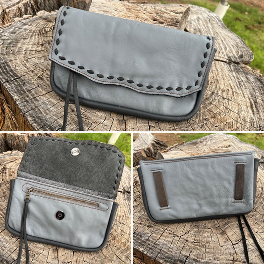 Hipster XL - Dove Grey with Black buckstitch