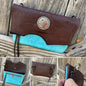 Hipster - Chocolate over Turquoise with Concho