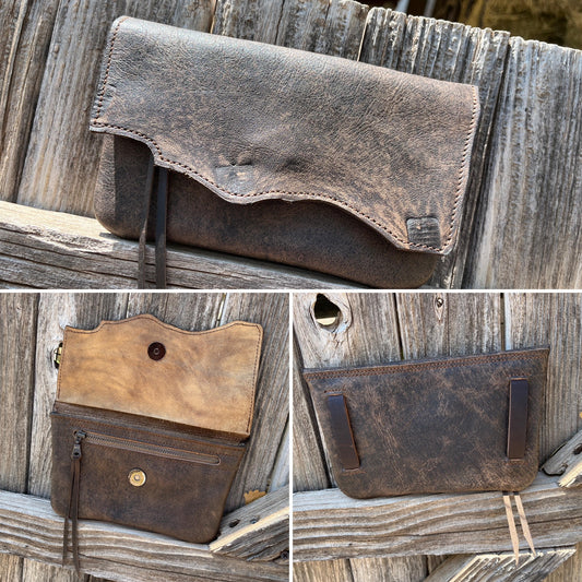 Hipster - Leather Phone Case/ Rustic